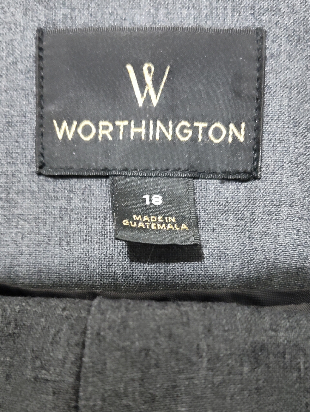 Worthington Classic Charcoal Gray Single-Button Tailored Blazer, Sz 18 - Picture 2 of 7